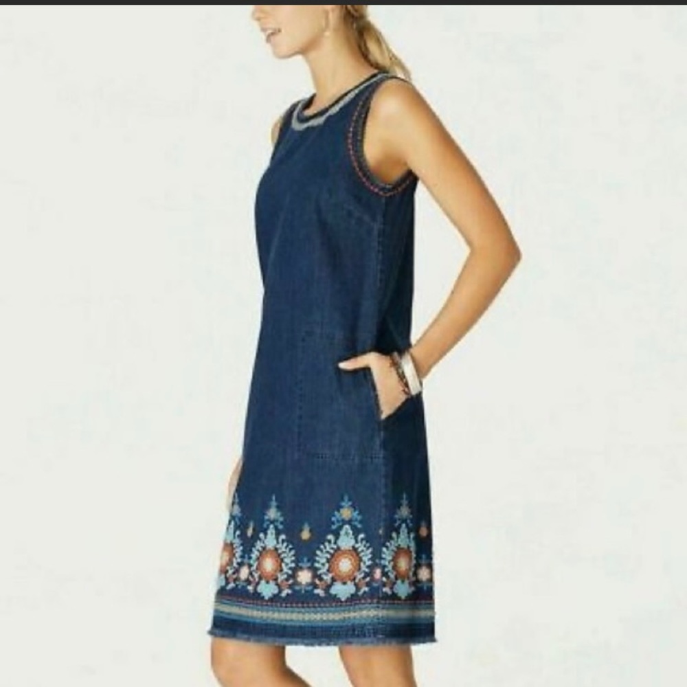 J. Jill Malibu Sleeveless Embroided Dress XS